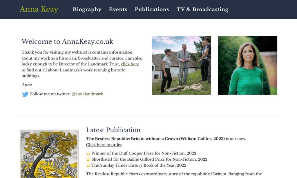 Anna Keay website