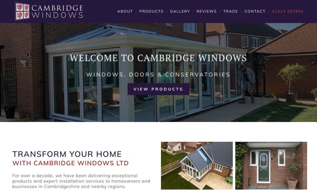 Cambridge Windows website