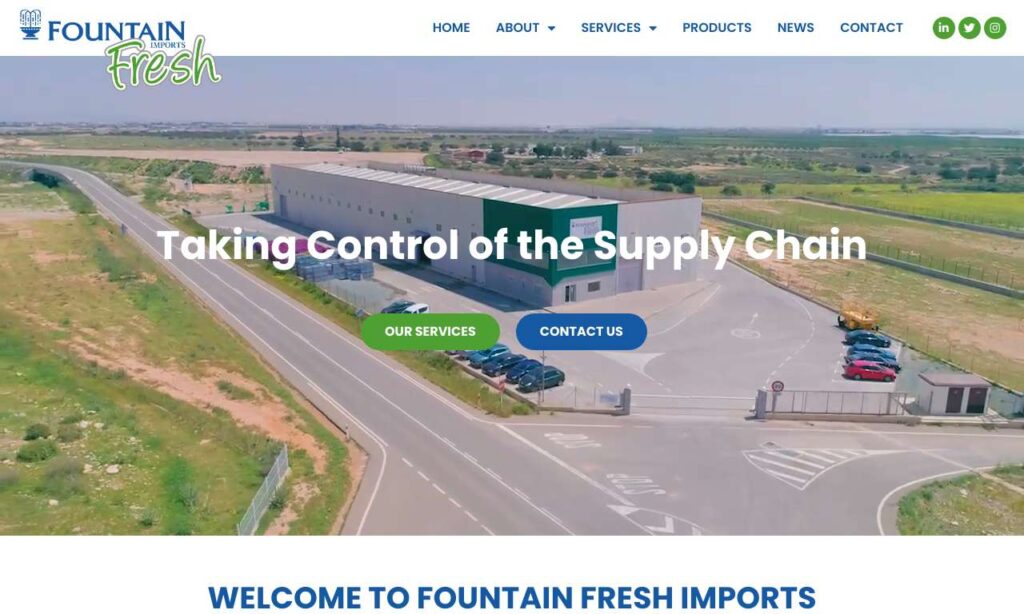 Fountain Fresh Imports website