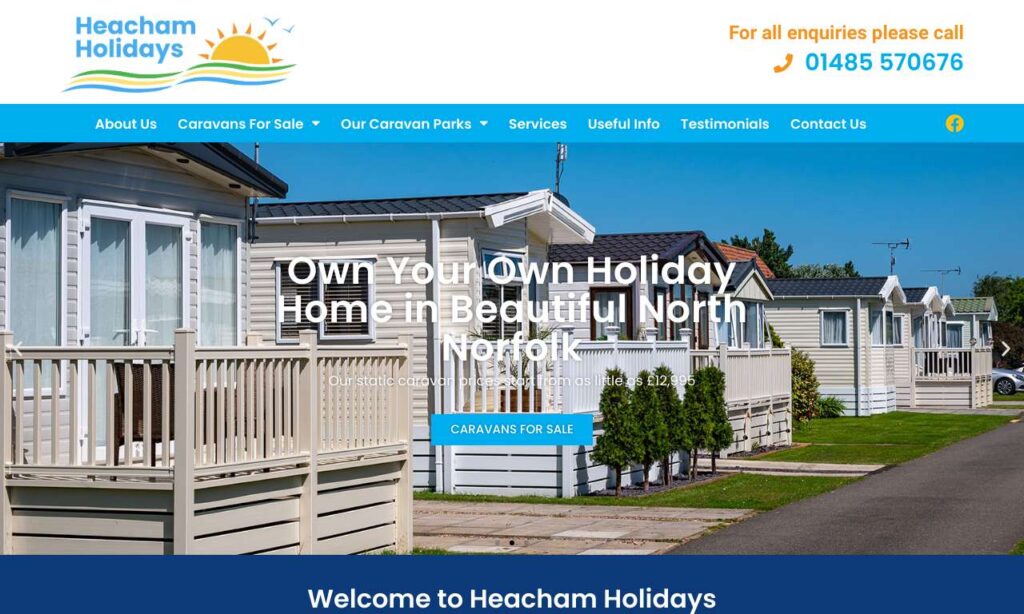 Heacham Holidays website