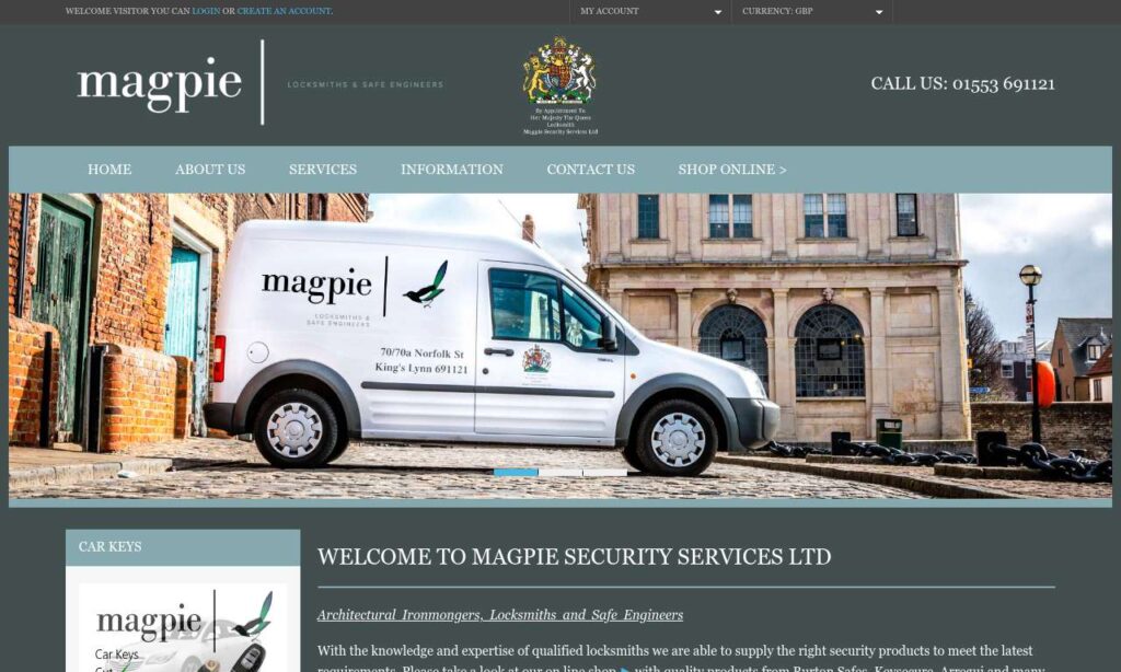 Magpie Security website