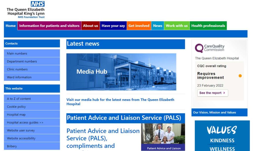 The Queen Elizabeth Hospital website