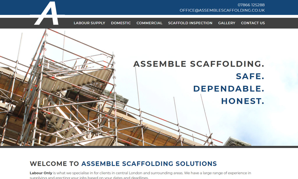 Assemble Scaffolding website