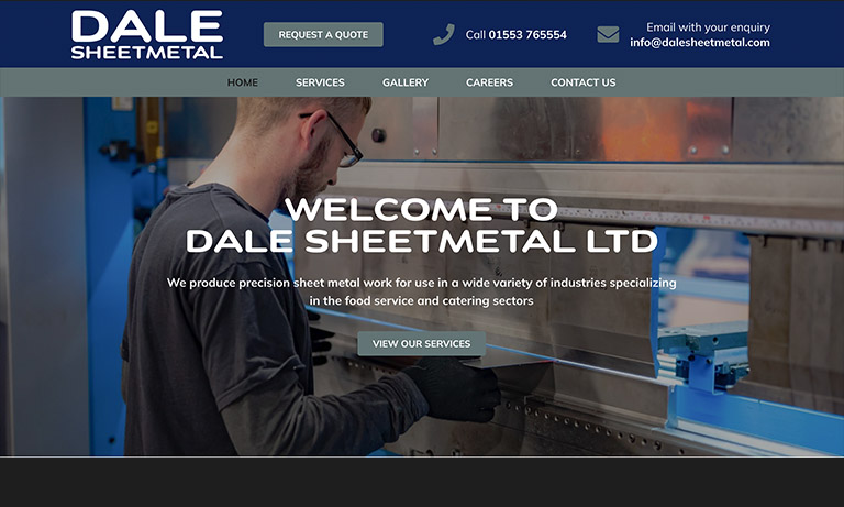 Dale Sheetmetal website