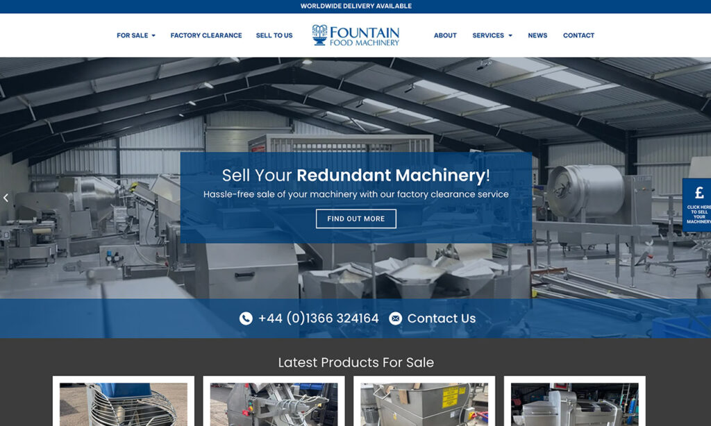 Fountain Food Machinery website