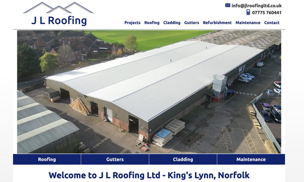 J L Roofing website