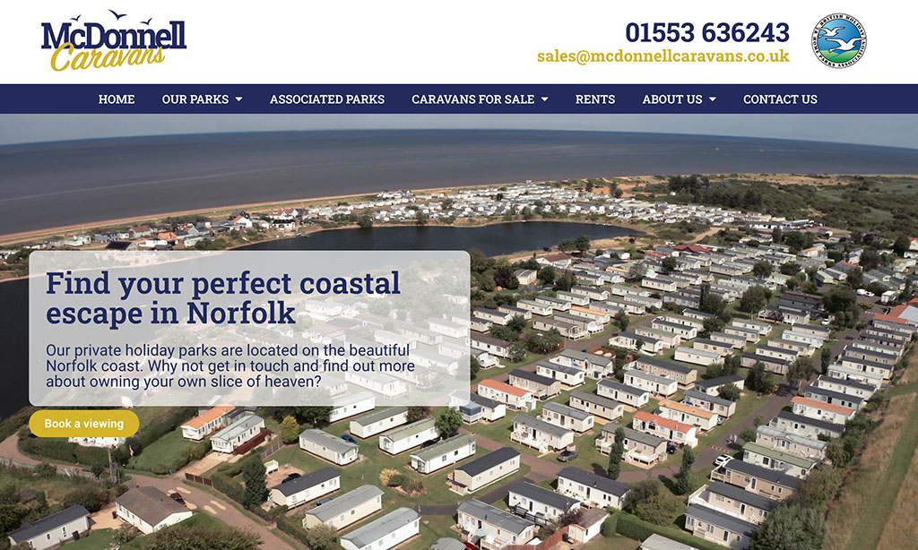 McDonnell Caravans website