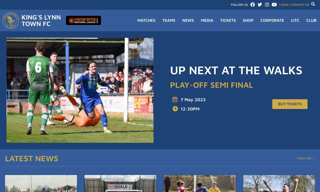 King's Lynn Town FC website project