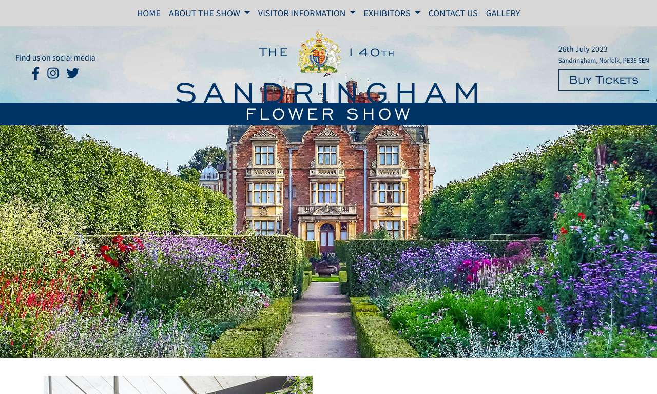 Sandringham Flower Show website project