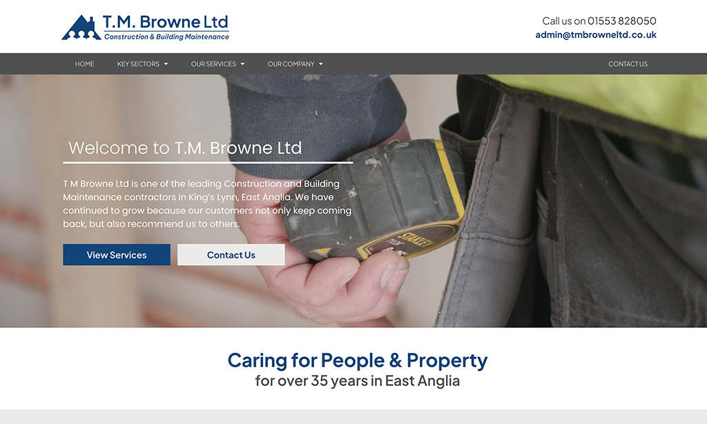 T M Browne website project